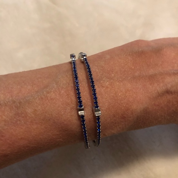 Paparazzi Blue/silver stars coil bracelet
